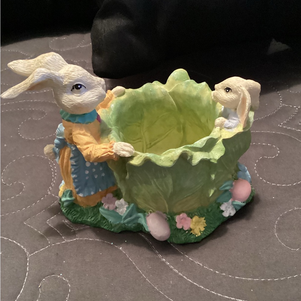 Easter bunny rabbit floral, planterEaster basket or a floral cabbage figurine